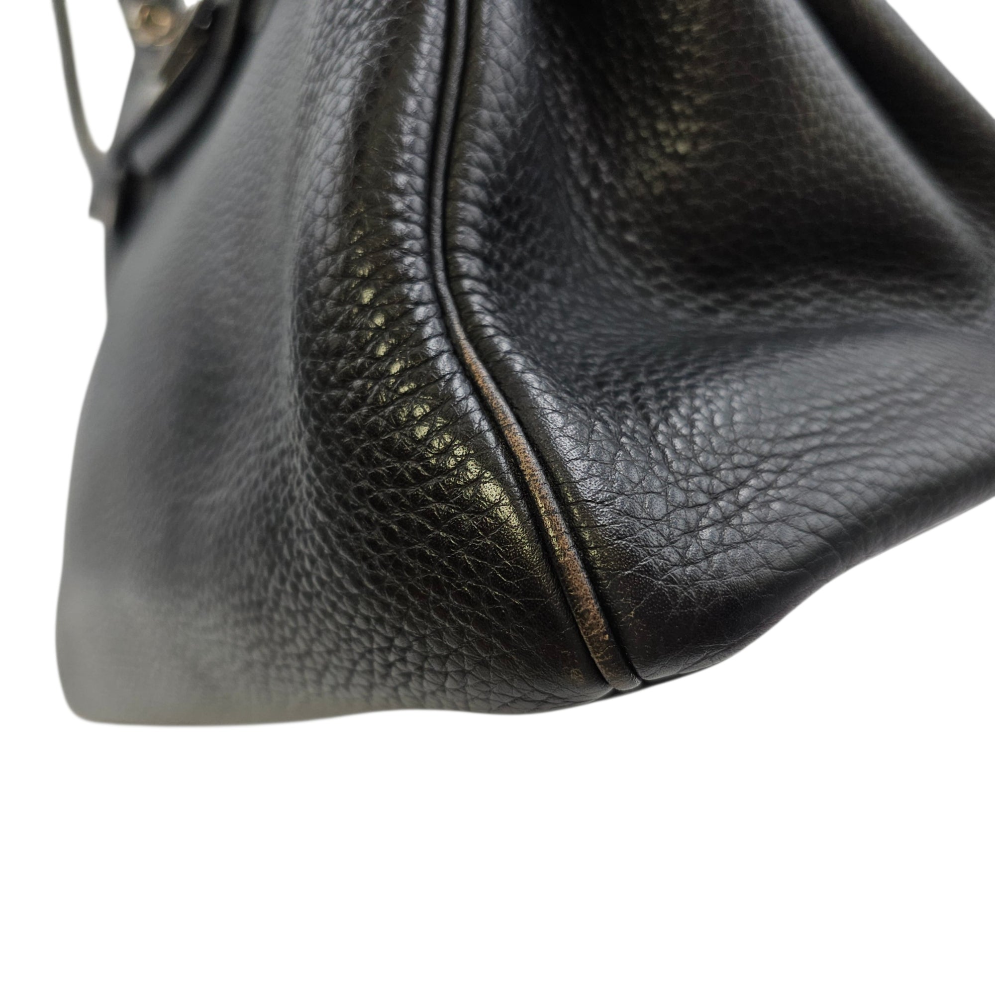 Birkin 35 Black in Clemence Palladium hardware