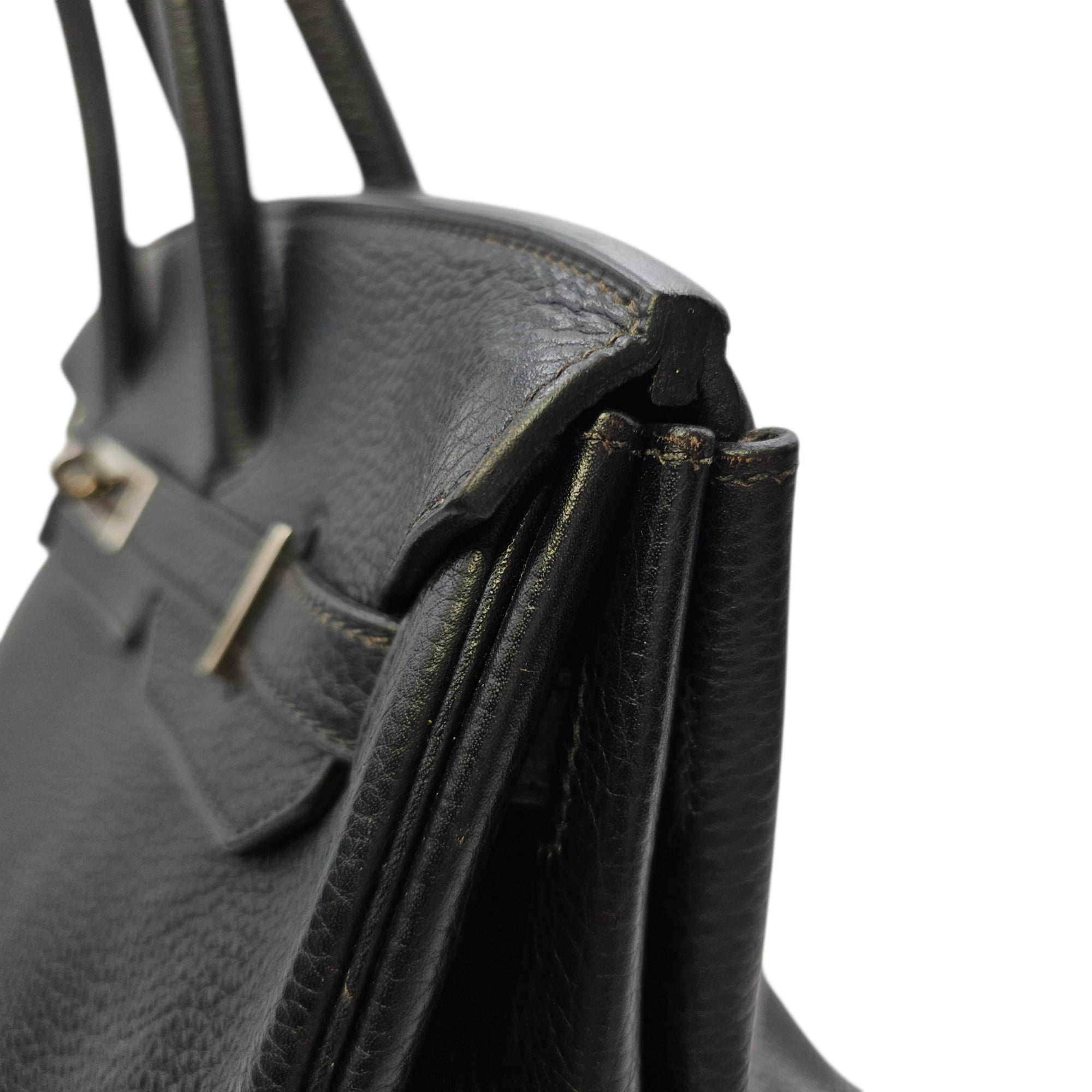 Birkin 35 Black in Clemence Palladium hardware