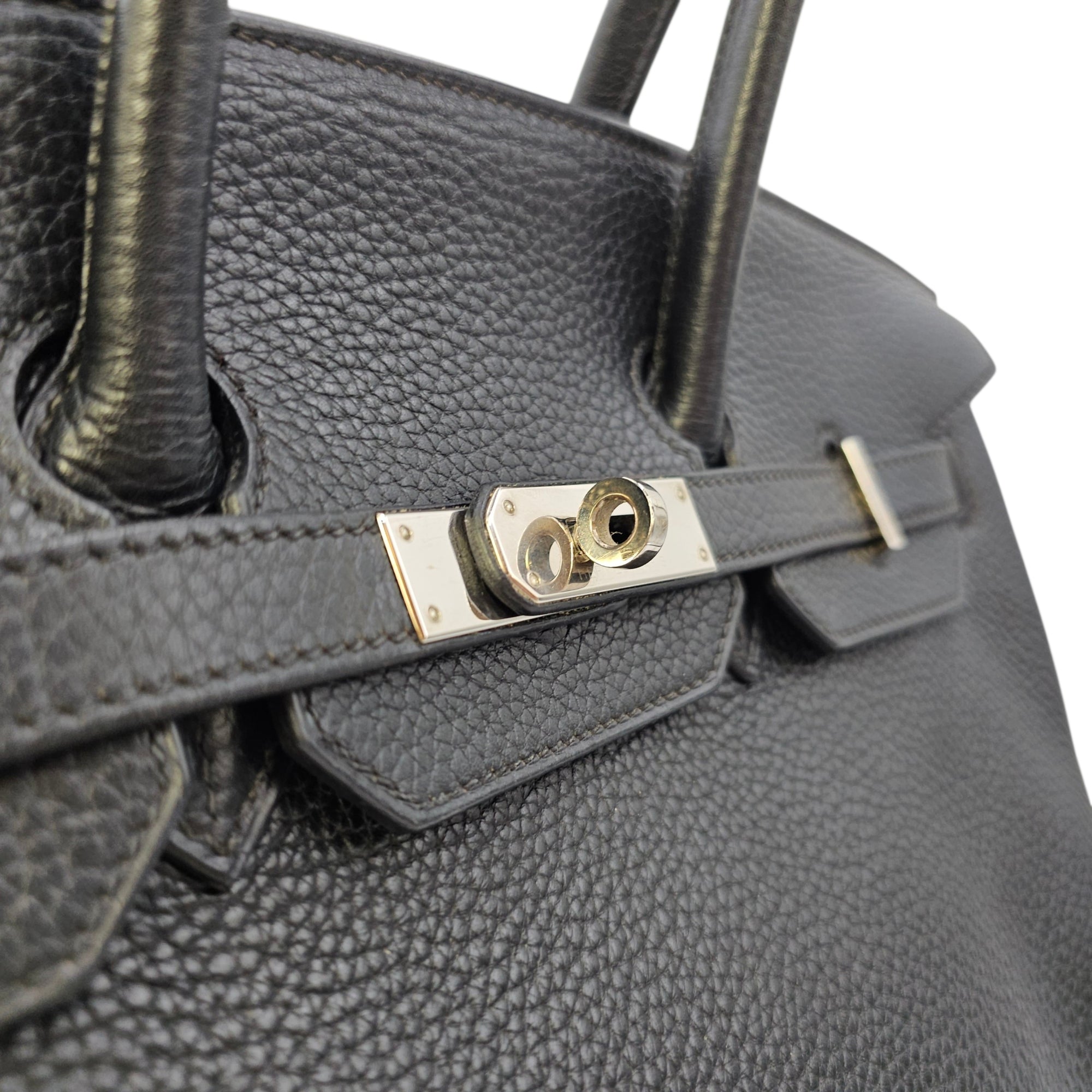 Birkin 35 Black in Clemence Palladium hardware