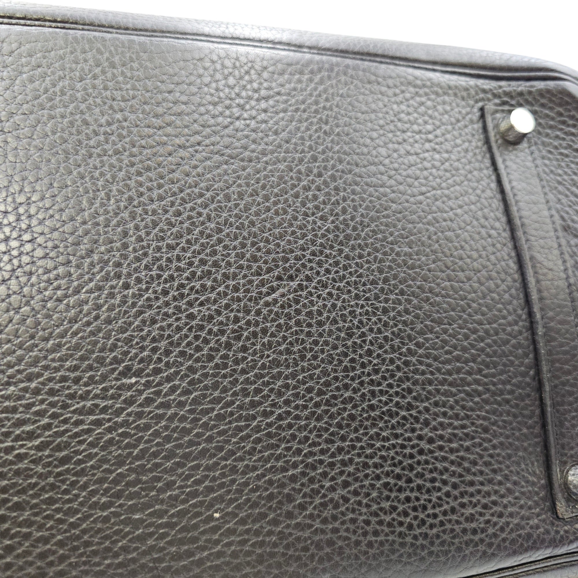 Birkin 35 Black in Clemence Palladium hardware