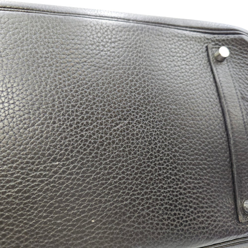 Birkin 35 Black in Clemence Palladium hardware