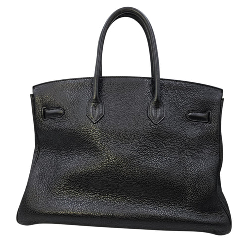 Birkin 35 Black in Clemence Palladium hardware