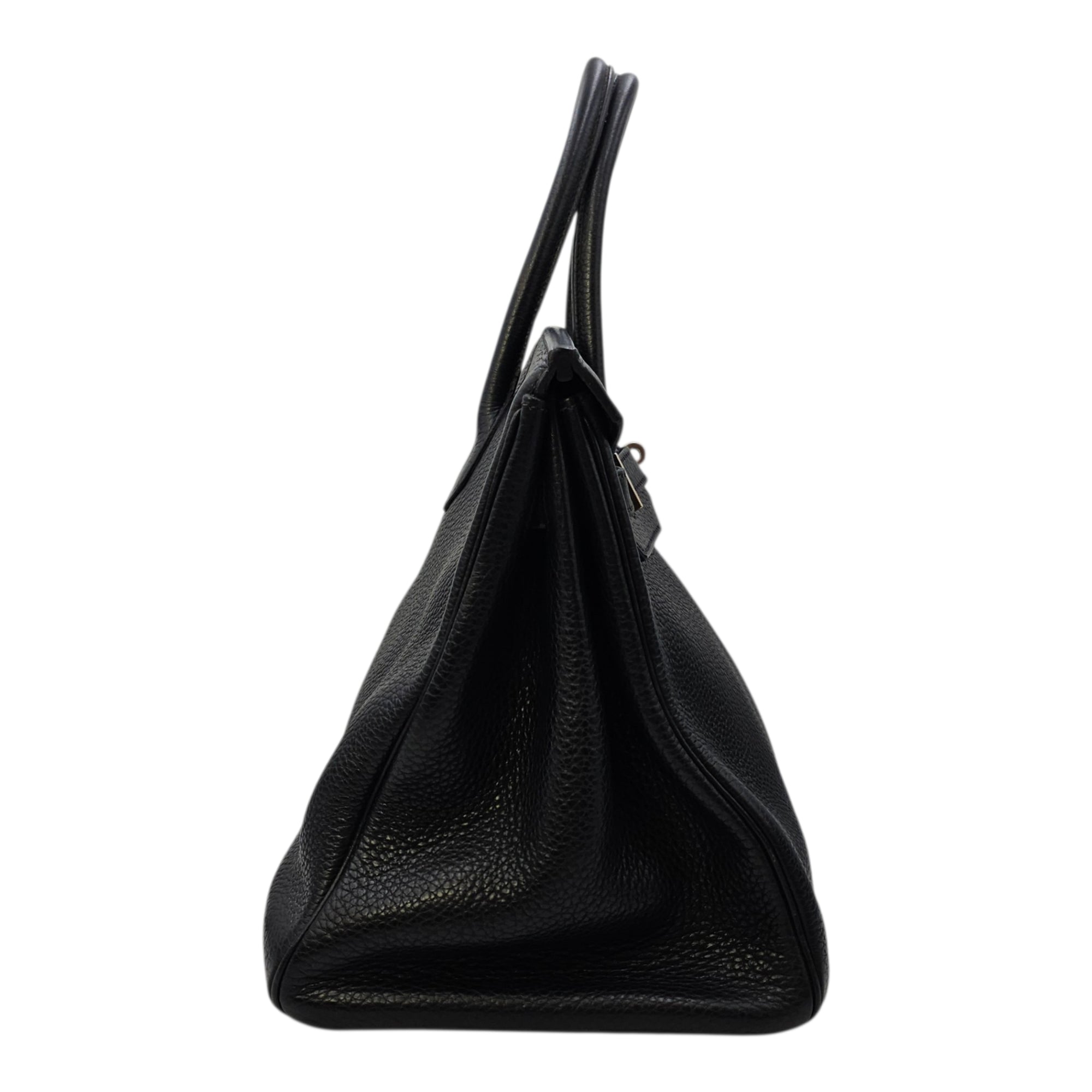 Birkin 35 Black in Clemence Palladium hardware