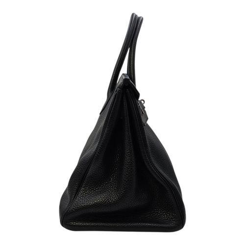 Birkin 35 Black in Clemence Palladium hardware