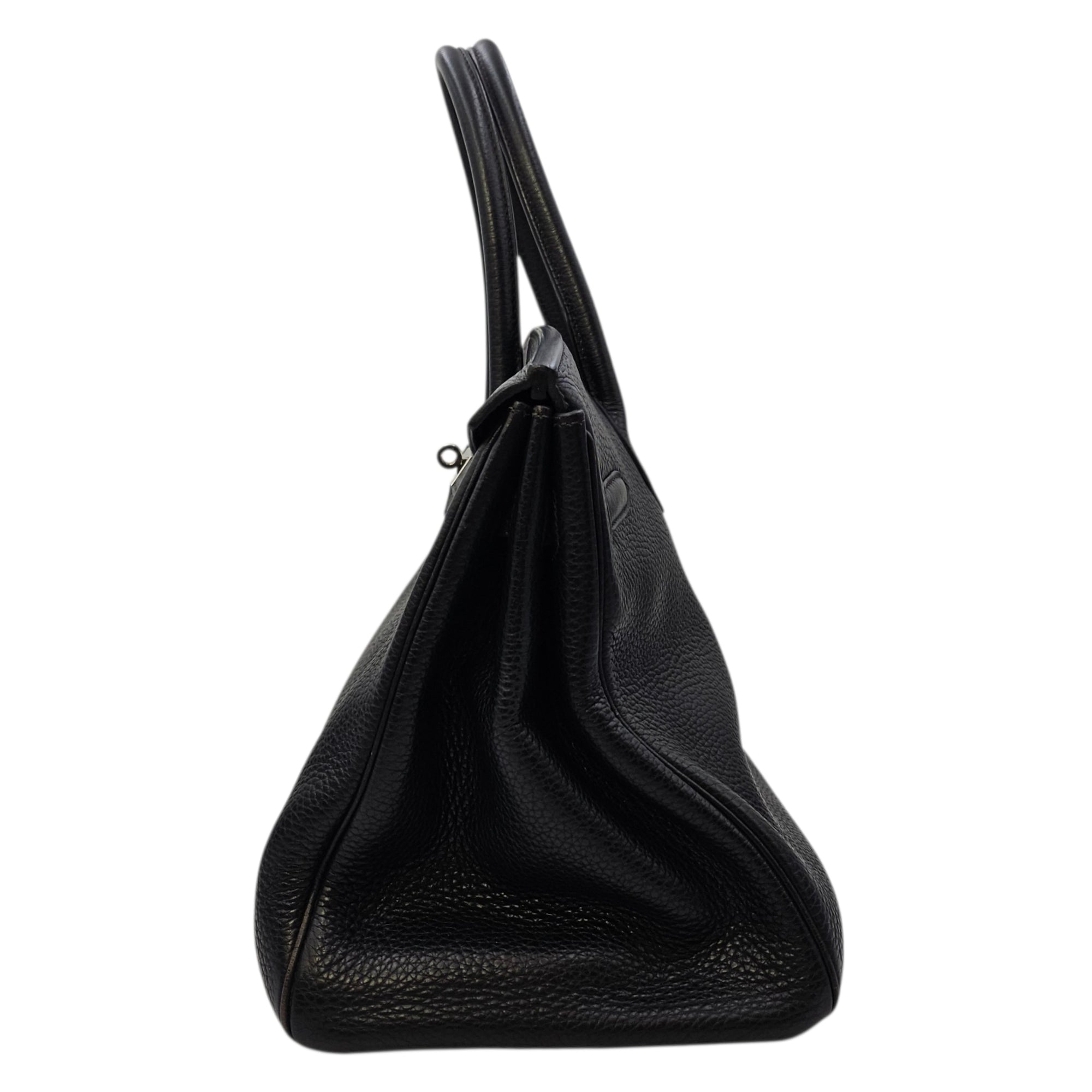 Birkin 35 Black in Clemence Palladium hardware