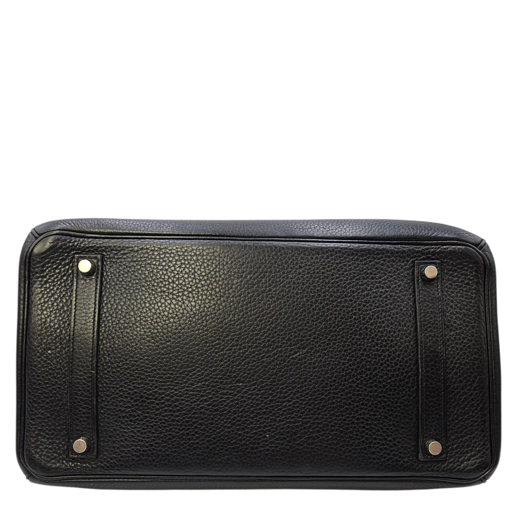 Birkin 35 Black in Clemence Palladium hardware