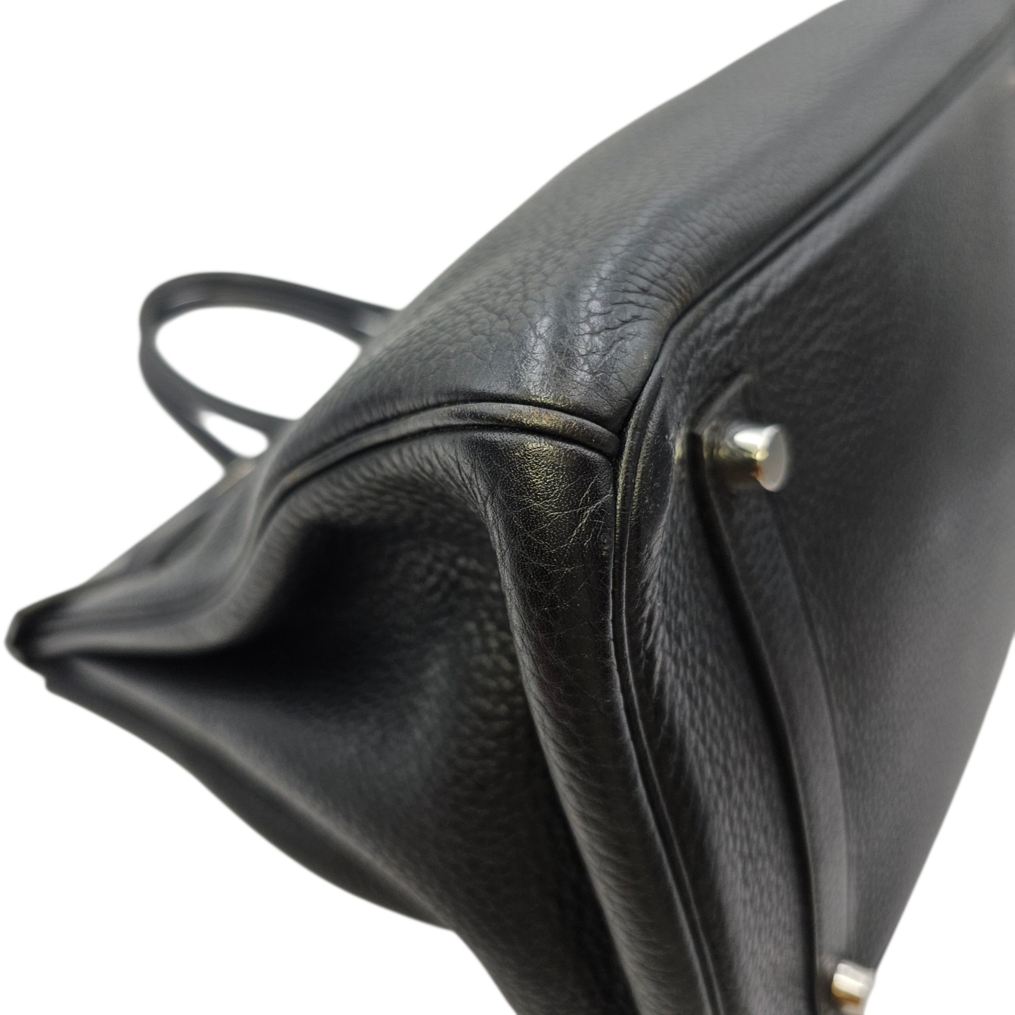 Birkin 35 Black in Clemence Palladium hardware