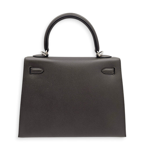 Sellier Kelly 25 Graphite in Madame Palladium hardware CL2603-20425 2