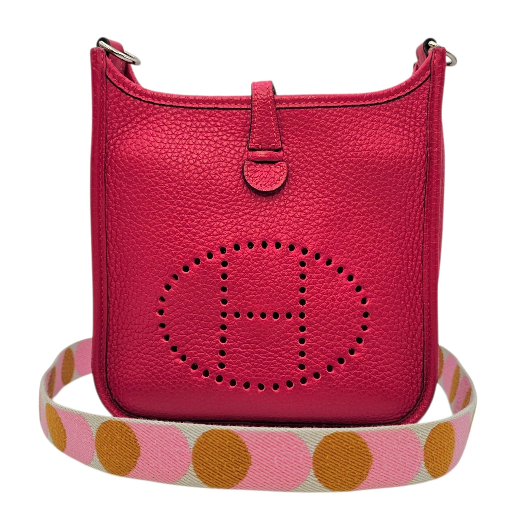 Evelyne Mini Framboise in Clemence Palladium hardware CL2603-20426 14
