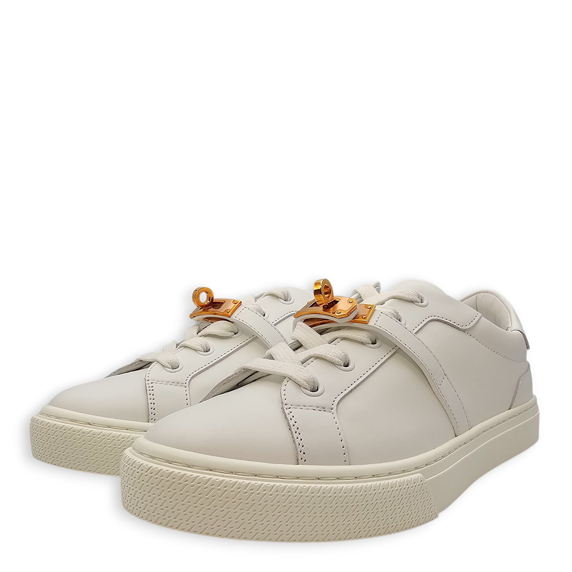 Day 37 Blanc Sneakers in Calfskin Rose Gold hardware CL2603-20432 2