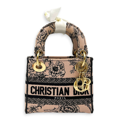 Lady Dior Mini Pink Top Handle Bag Gold hardware CL2603-20447 1