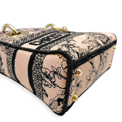 Lady Dior Mini Pink Top Handle Bag Gold hardware CL2603-20447 7