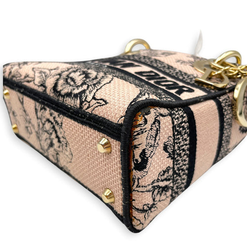 Lady Dior Mini Pink Top Handle Bag Gold hardware CL2603-20447 8