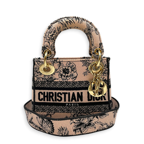 Lady Dior Mini Pink Top Handle Bag Gold hardware CL2603-20447 9