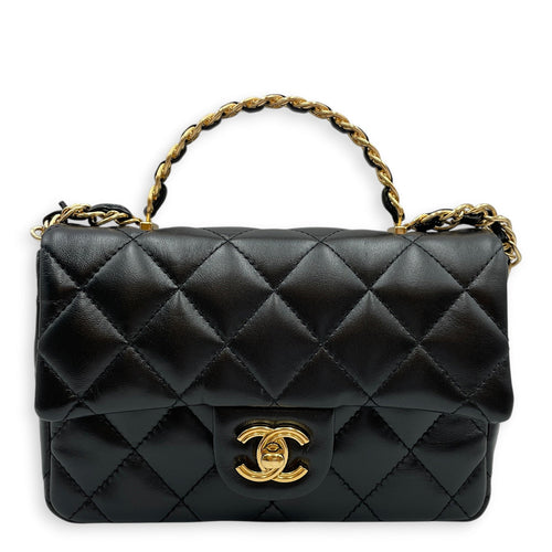 Quilted Timeless Classique Black Crossbody Bag in Lambskin Gold hardware CL2603-20449 1