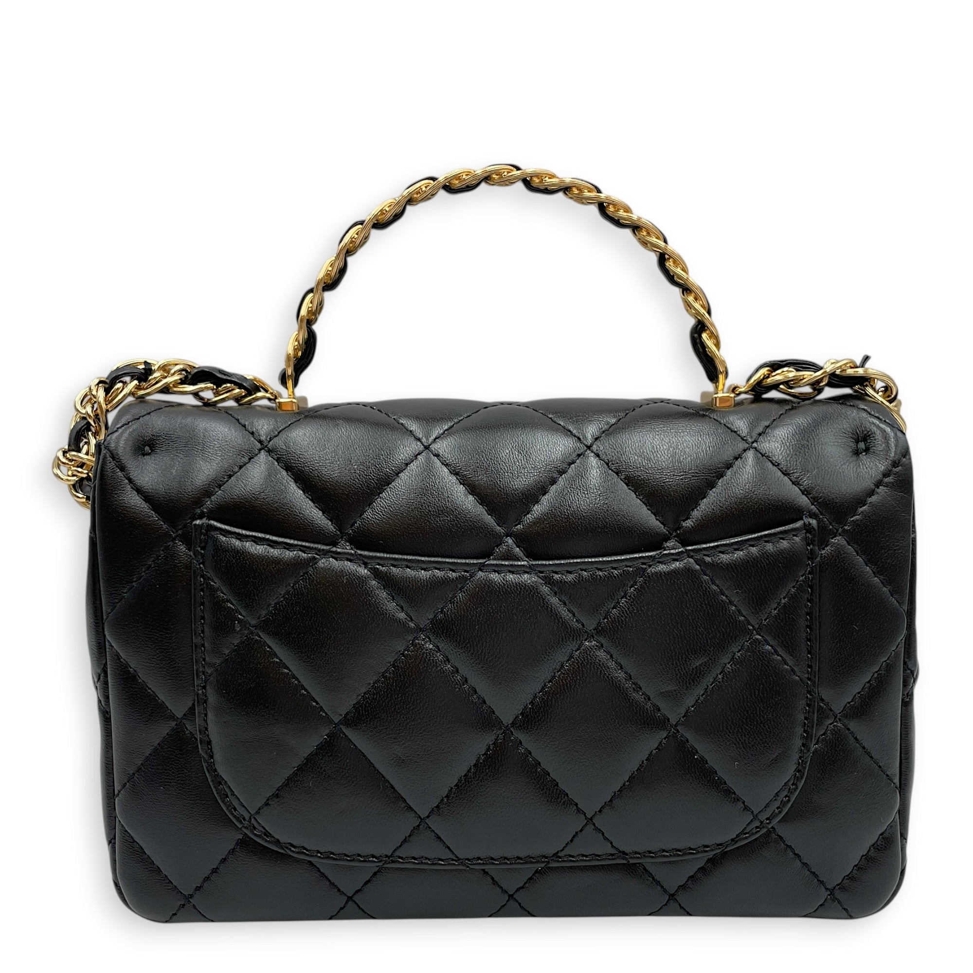 Quilted Timeless Classique Black Crossbody Bag in Lambskin Gold hardware CL2603-20449 2