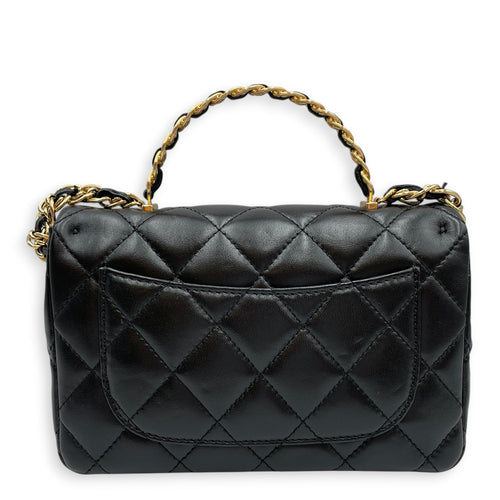 Quilted Timeless Classique Black Crossbody Bag in Lambskin Gold hardware CL2603-20449 2