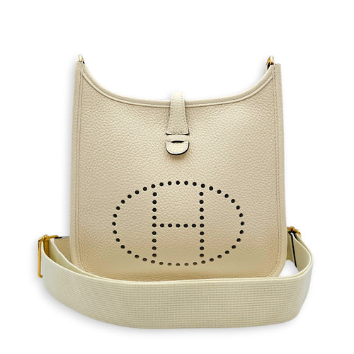 Evelyne 23 Cream in Clemence Gold hardware