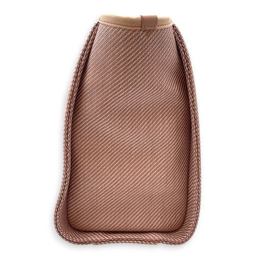 Deauville Tote 34 cm Small Pink Shoulder Bag in Canvas Gold hardware