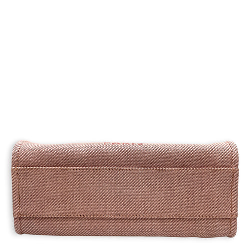 Deauville Tote 34 cm Small Pink Shoulder Bag in Canvas Gold hardware