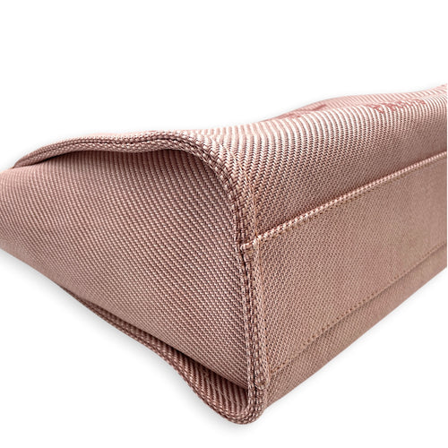 Deauville Tote 34 cm Small Pink Shoulder Bag in Canvas Gold hardware