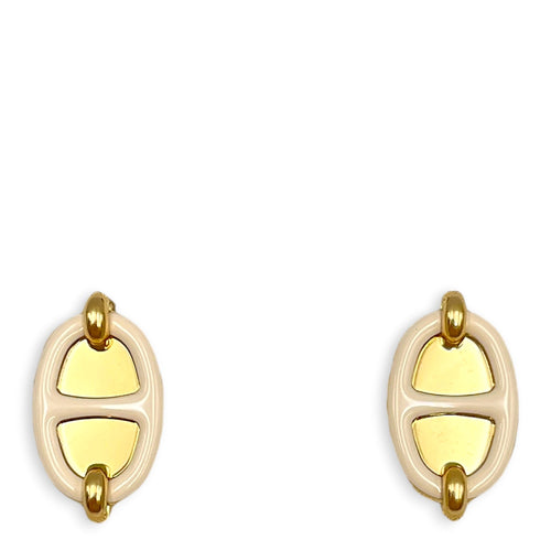Mini Maillon Creme Earrings Gold hardware CL2603-20476 1