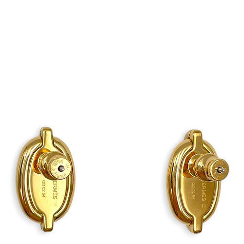 Mini Maillon Earrings Creme Earrings Gold hardware