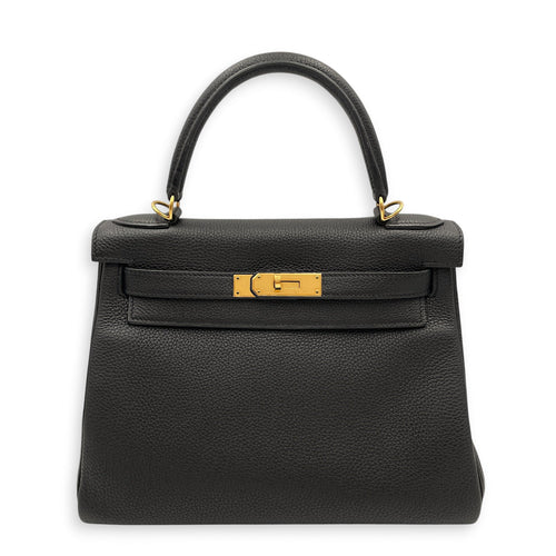 Kelly 28 Black in Togo Gold hardware CL2603-20493 1