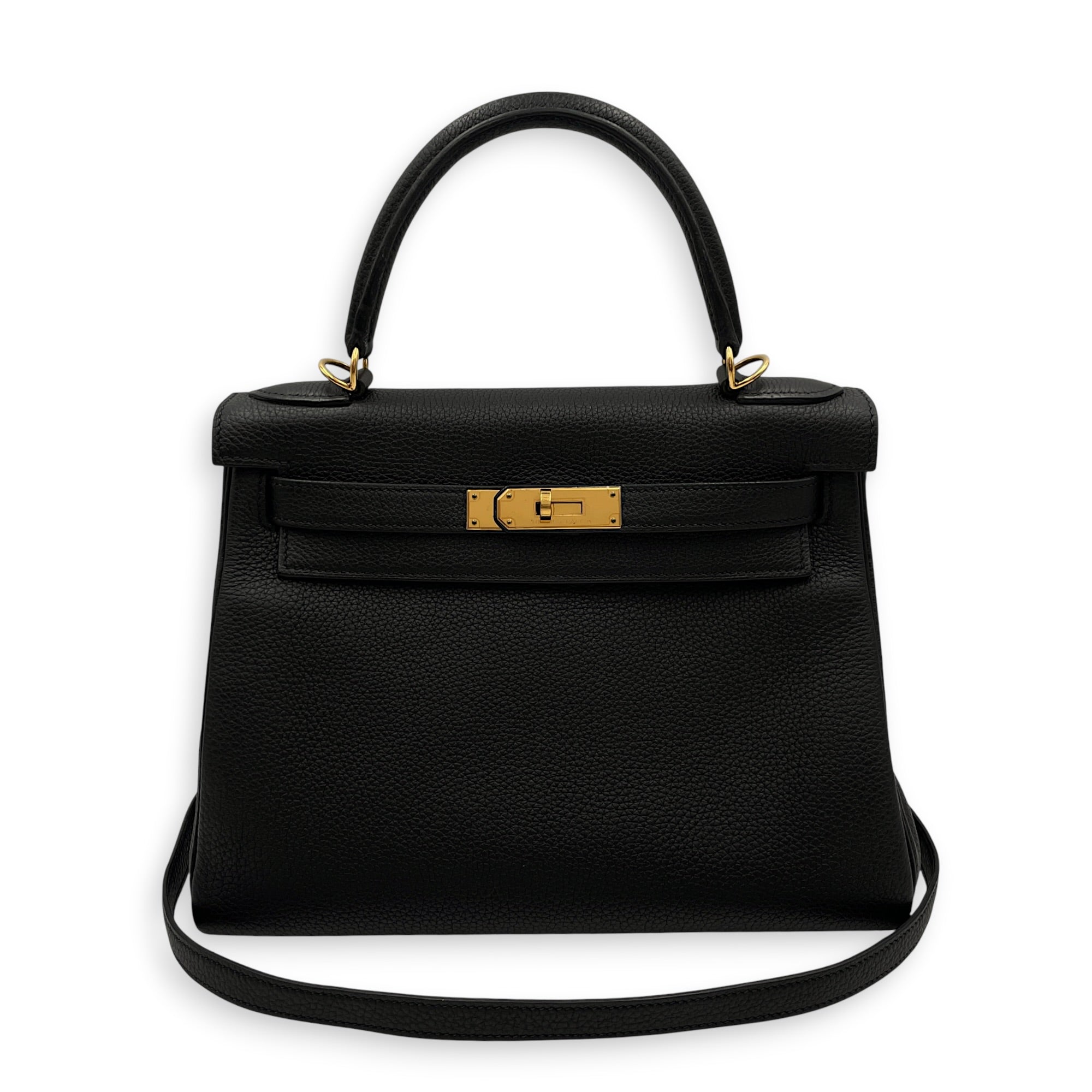 Kelly 28 Black in Togo Gold hardware CL2603-20493 12