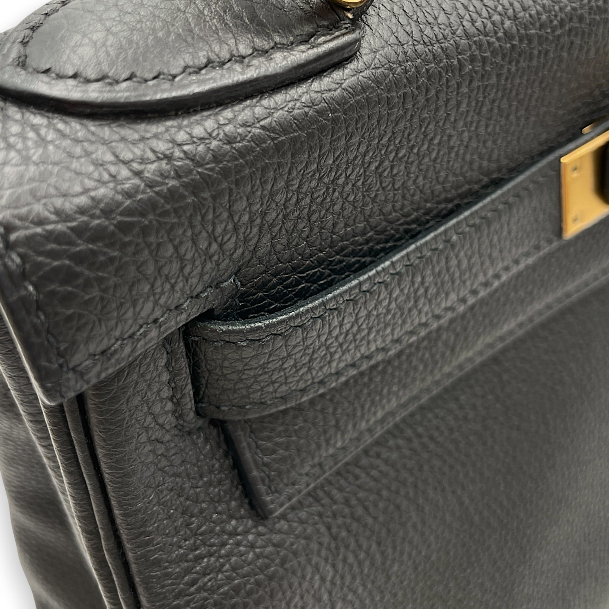 Kelly 28 Black in Togo Gold hardware CL2603-20493 8