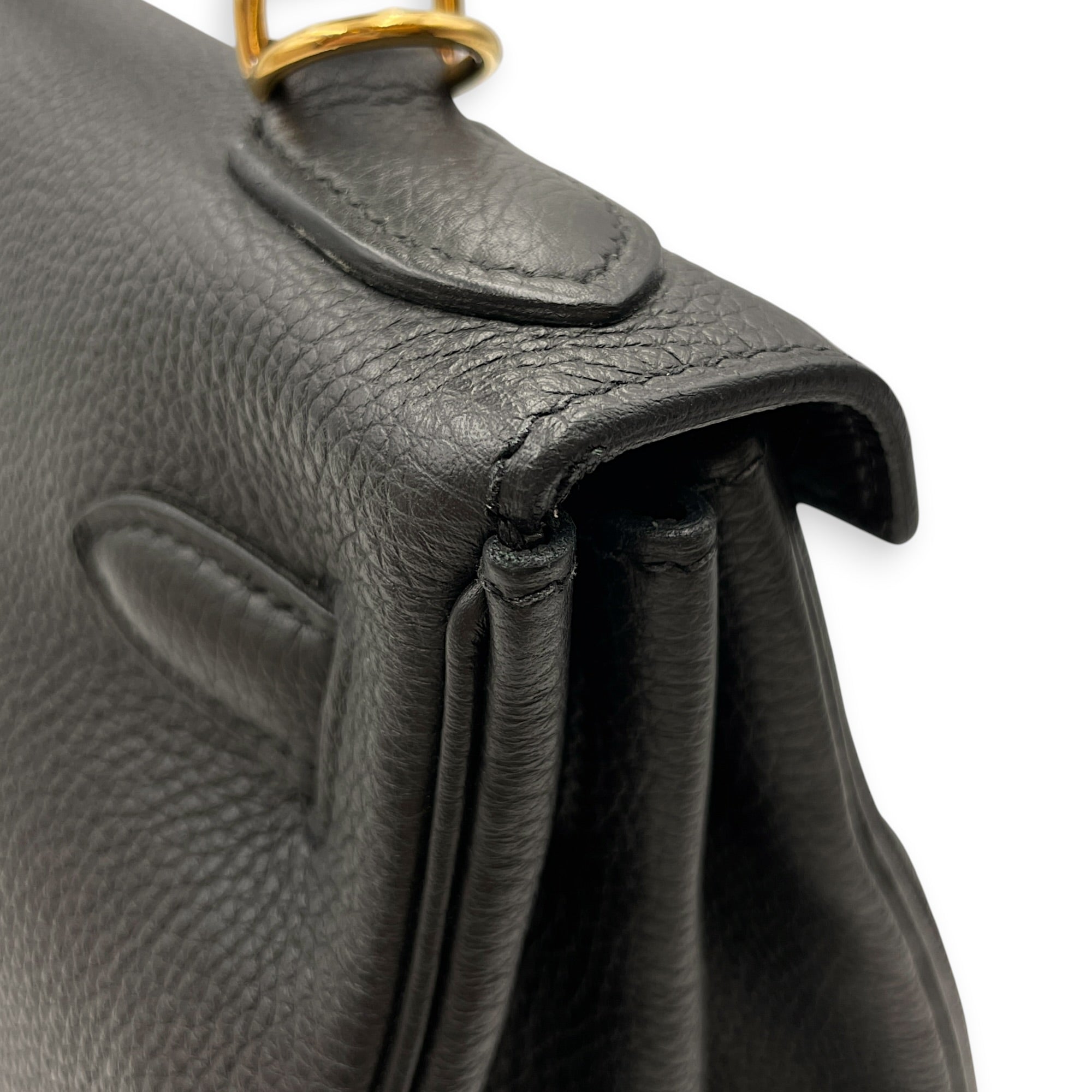 Kelly 28 Black in Togo Gold hardware CL2603-20493 9