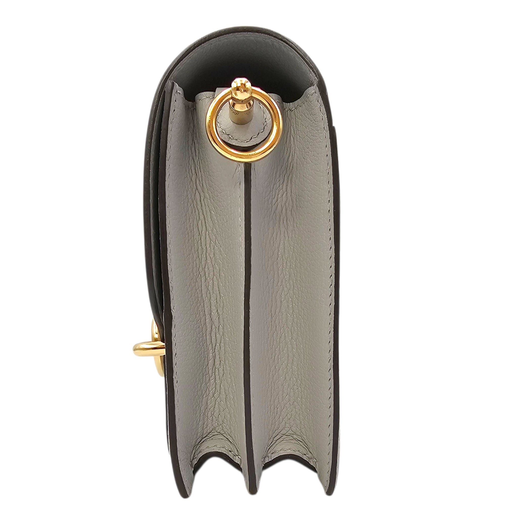 Roulis Mini Blue Glacier in Evercolor Permabrass hardware CL2603-20497 3