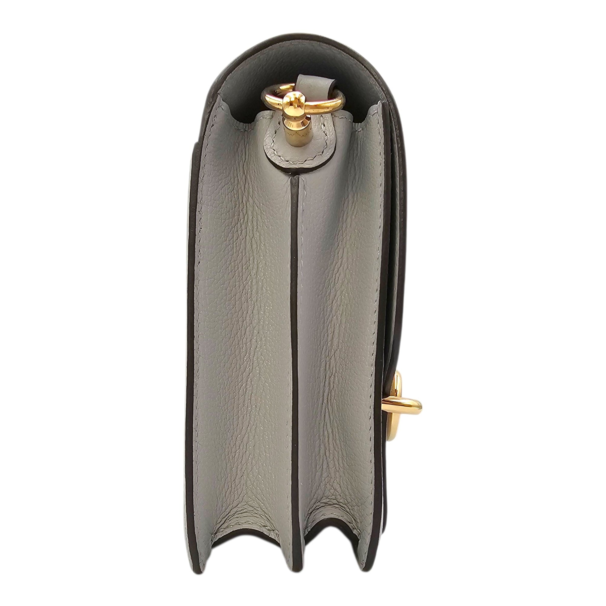 Roulis Mini Blue Glacier in Evercolor Permabrass hardware CL2603-20497 4