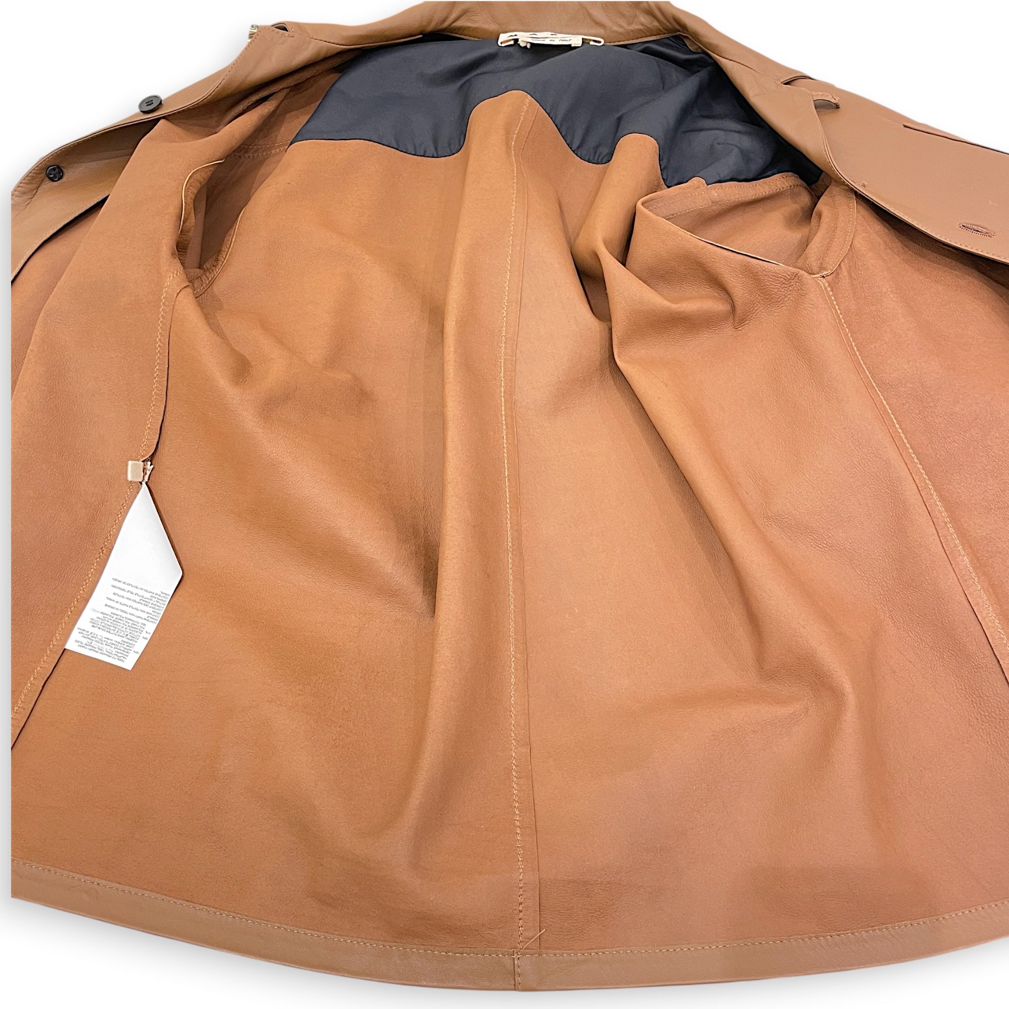 Short Sleeved Leather Shirt Size 48 Brown Ready-To-Wear in Lambskin CL2603-20499 5