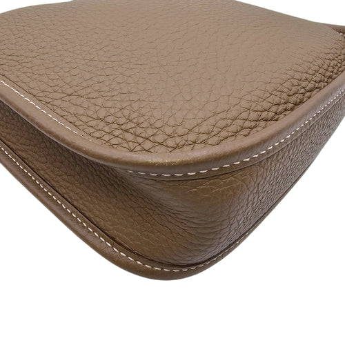 Evelyne Mini Etoupe in Clemence Gold hardware