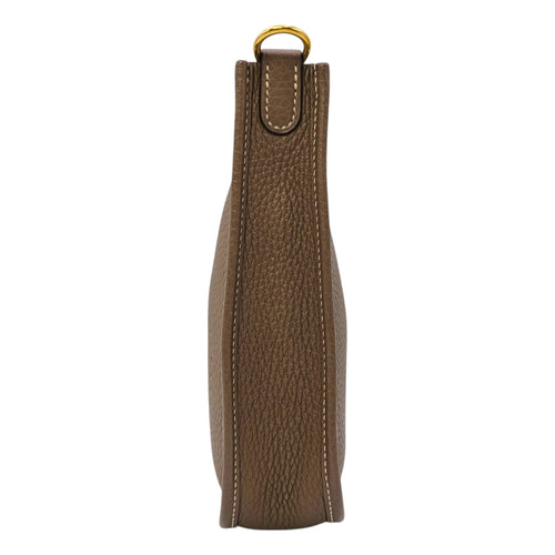 Evelyne Mini Etoupe in Clemence Gold hardware
