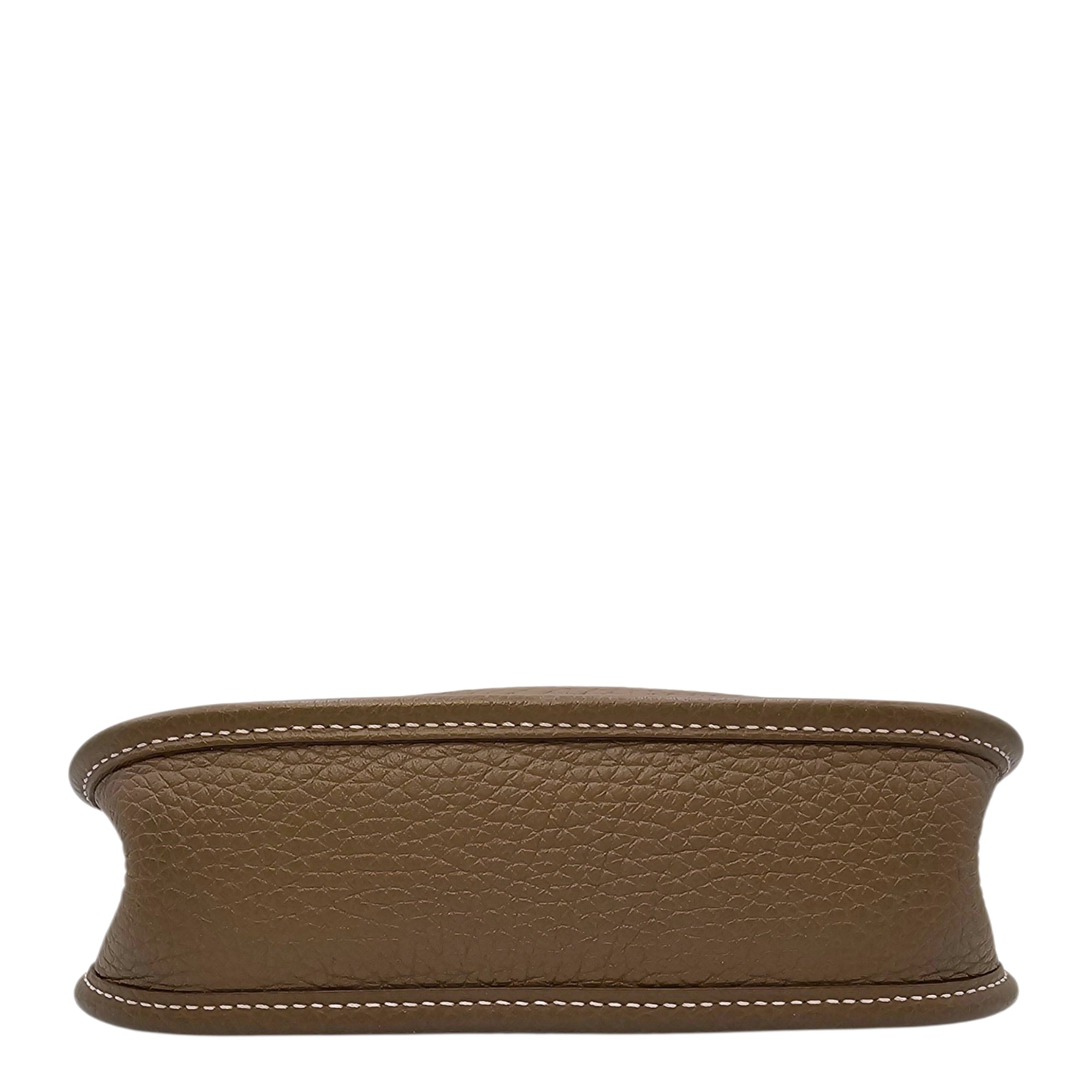 Evelyne Mini Etoupe in Clemence Gold hardware