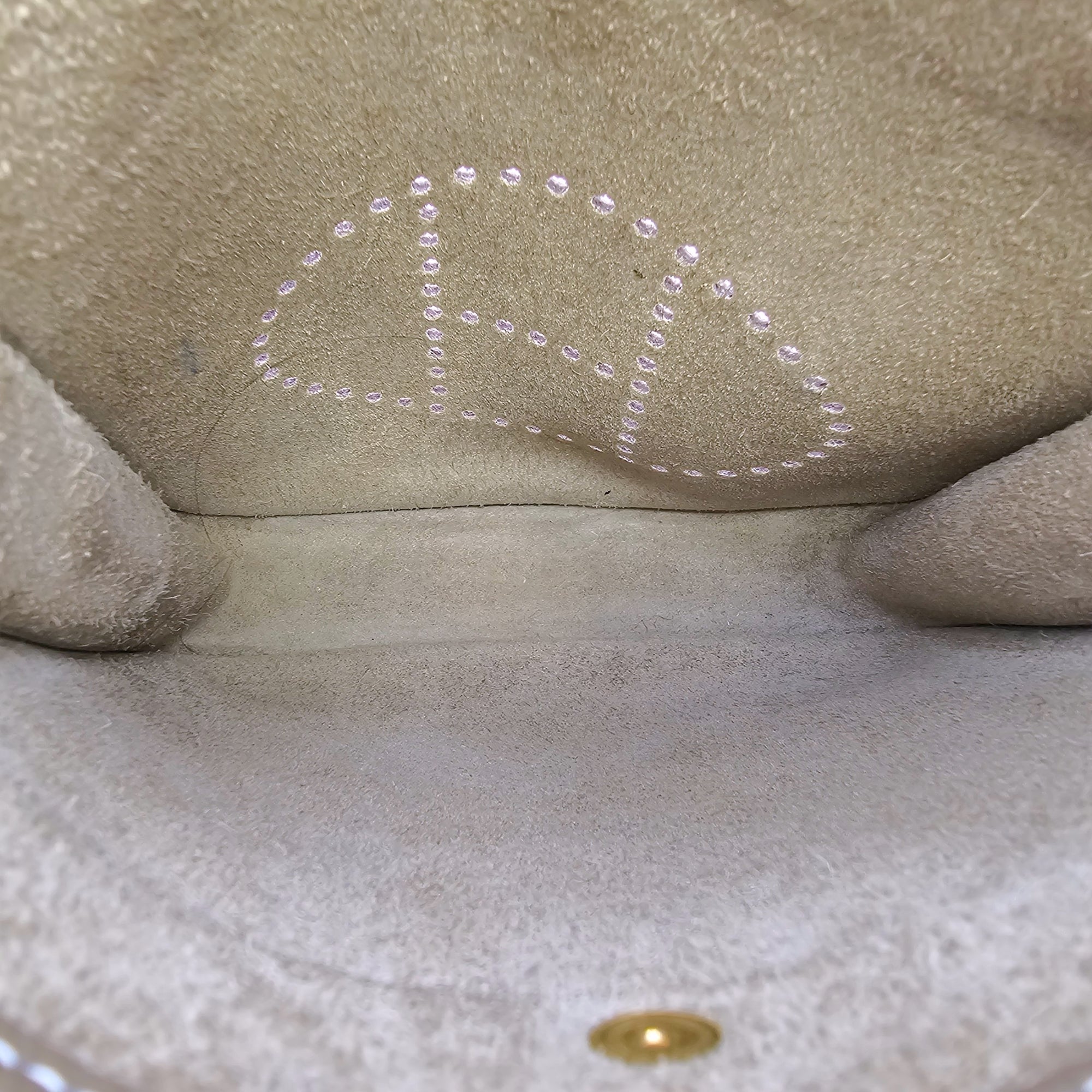 Evelyne Mini Etoupe in Clemence Gold hardware