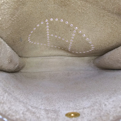 Evelyne Mini Etoupe in Clemence Gold hardware