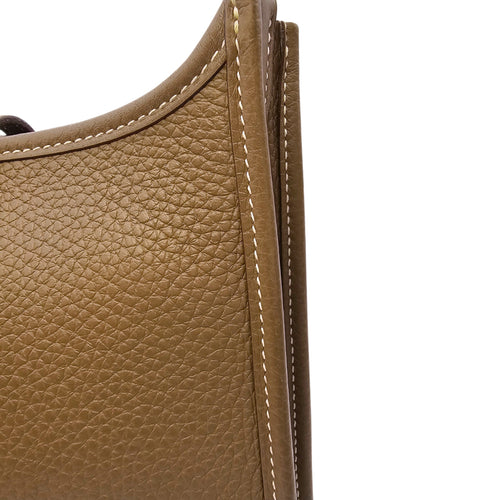 Evelyne Mini Etoupe in Clemence Gold hardware