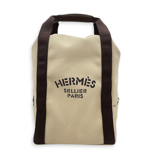 Groom Backpack Beige Sable/Feu in Toile Palladium hardware CL2603-20502 1