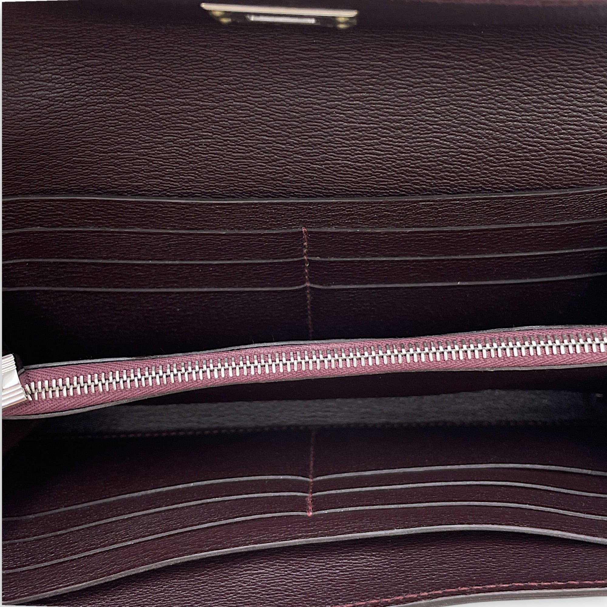 Kelly Wallet Bordeaux Wallet in Matte Alligator Palladium hardware