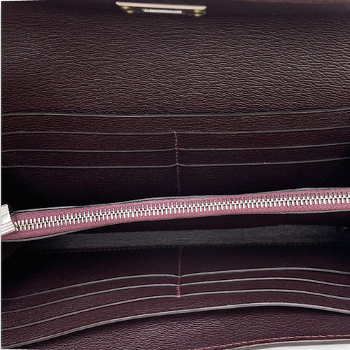 Kelly Wallet Bordeaux Wallet in Matte Alligator Palladium hardware