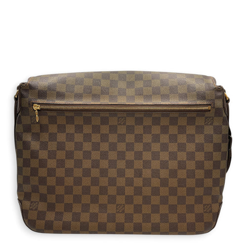 Damier Ebene Spencer Messenger 36 Brown Shoulder Bag Gold hardware