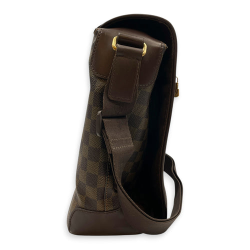Damier Ebene Spencer Brown Messenger in Coated Canvas Gold hardware CL2603-20506 3
