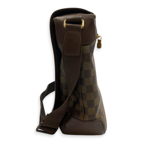 Damier Ebene Spencer Brown Messenger in Coated Canvas Gold hardware CL2603-20506 4