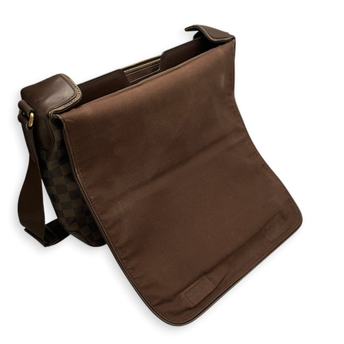 Damier Ebene Spencer Brown Messenger in Coated Canvas Gold hardware CL2603-20506 7