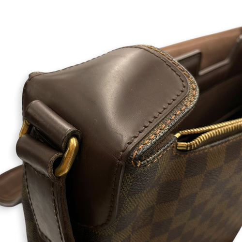 Damier Ebene Spencer Messenger 36 Brown Shoulder Bag Gold hardware