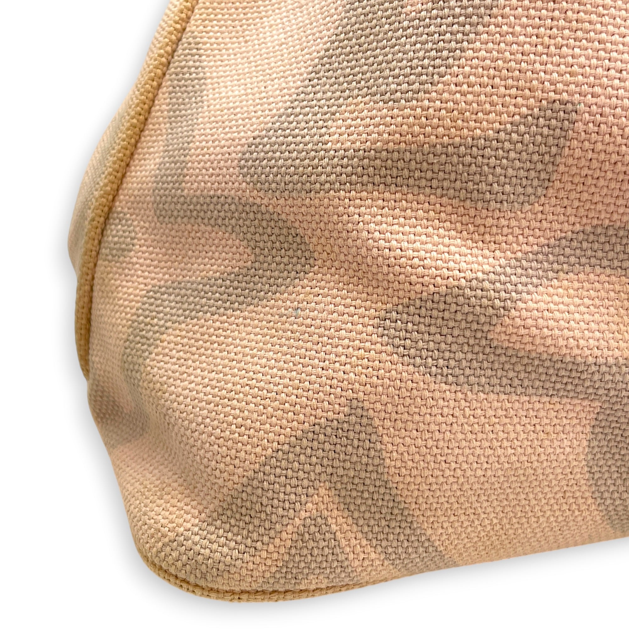 Tahitienne Cabas GM 38 Pink Shoulder Bag in Canvas Gold hardware