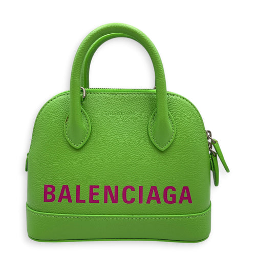 Ville XXS Green Top Handle Bag in Calfskin Silver hardware CL2603-20510 1